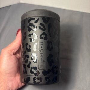 BrüMate Black Leopard Print Can Cooler
